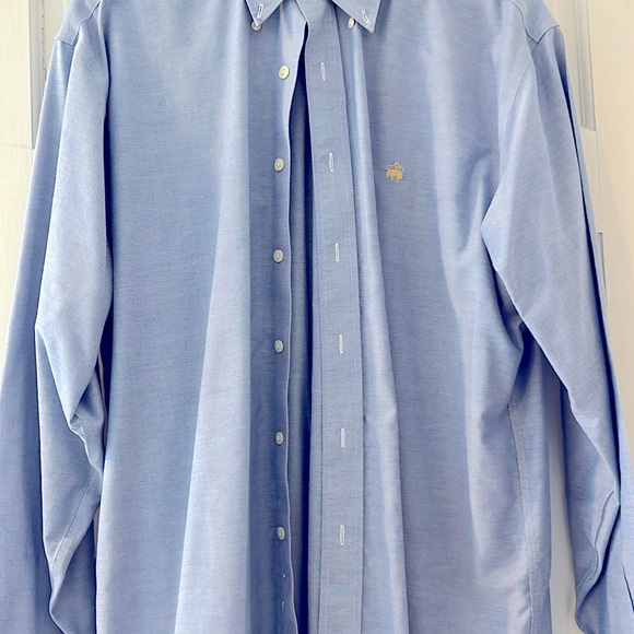 Brooks Brothers The Original Polo Shirt Non Iron Size L - Blue - Picture 2 of 3
